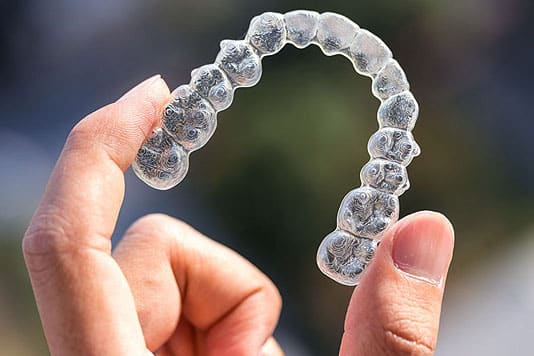 Clear Invisalign aligners